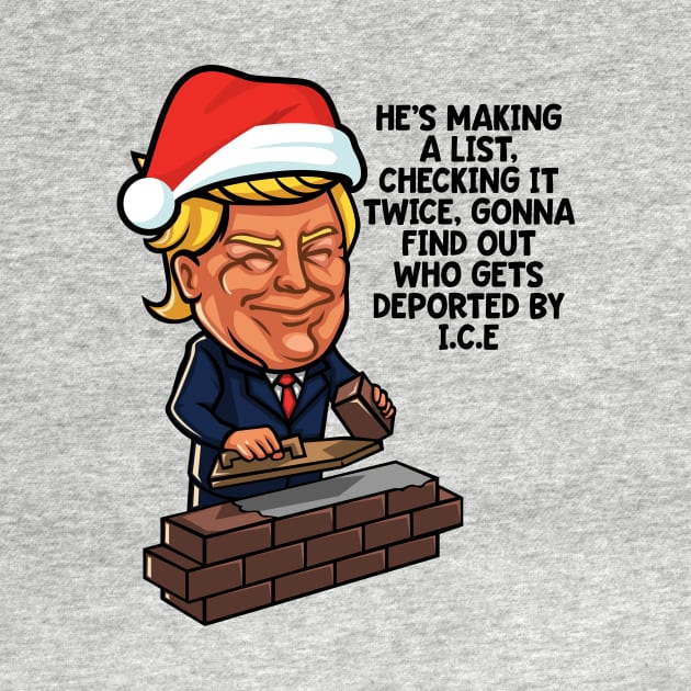 Donald Trump Santa Claus Funny Christmas by teevisionshop